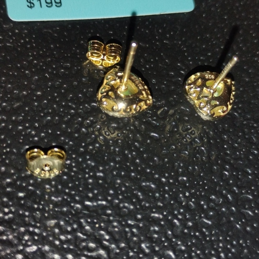 Sterling Silver White Opal Earrings - Picture 4 of 6